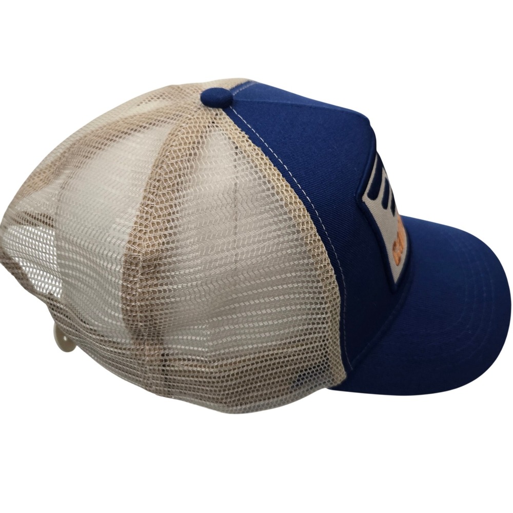 Soulbyrd Carpe Diem Trucker Hat Blue Tan Mesh Snapback Cap Mens  OSFA Like New - Picture 8 of 10